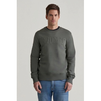 Gant EMBOSSED C-NECK Sweat zelená