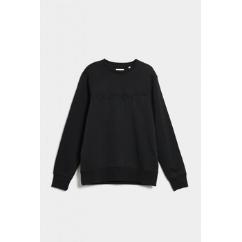 GANT EMBOSSED Sweat C-NECK černá