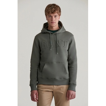 Gant EMBOSSED Sweat Hoodie zelená