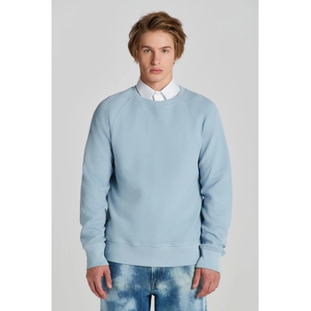GANT WAFFLE TEXTURE C-NECK modrá