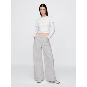 GAP Džíny Stripe Baggy Bílá