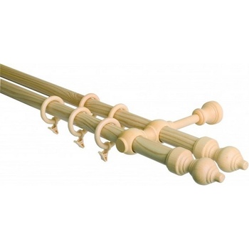 GARNÝŽE-HEBR Garnýž dřevěná borovice dvojitá 400 cm