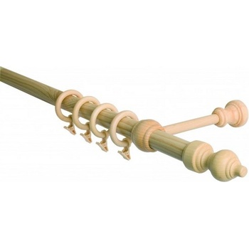 GARNÝŽE-HEBR Garnýž dřevěná borovice jednoduchá 240 cm