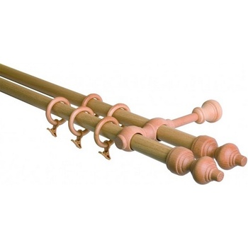 GARNÝŽE-HEBR Garnýž dřevěná buk dvojitá 300 cm