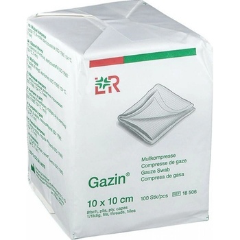Gazin gáza hydrofilní skládaný kompres 10 x 10cm/100 ks 8vrstvý