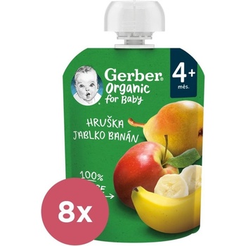 Gerber Organic kapsička hruška jablko banán 90 g