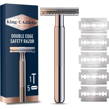 Gillette King Double Edge + 4 ks hlavic