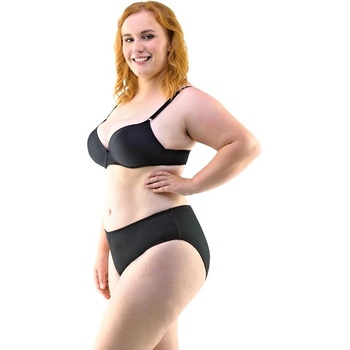 Gina dámské kalhotky klasické šité jednobarevné 11085P černá