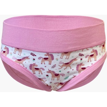 Gina dětské kalhotky klasické dívčí úzký bok šité s potiskem Disco XIX 20028P peprmint cukrová