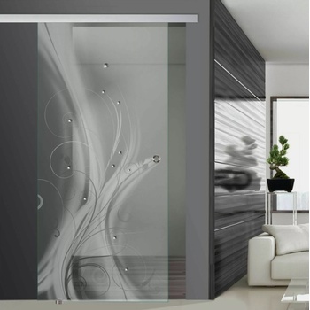 Glasdesign Floral skleněné posuvné dveře LG 102,5 x 205 cm