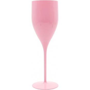 Gold Plast Plastová nerozbitná růžová sklenice na šampaňské a prosecco VERONA 180 ml
