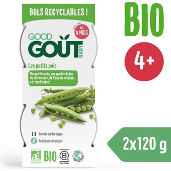Good Gout BIO Hráškové pyré 2 x 120 g