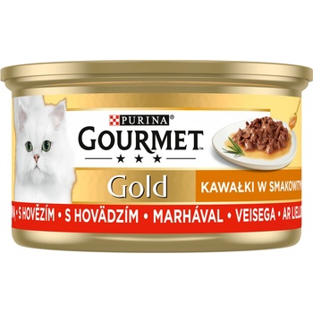 Gourmet Gold cat Sauce Delight minifiletky hovězí 85 g