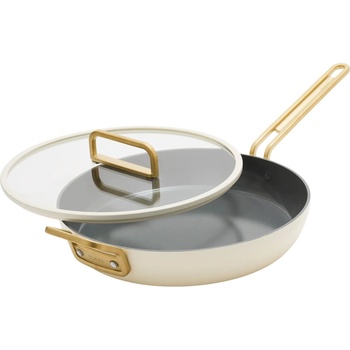 GreenPan Nepřilnavá keramická pánev s poklicí Stanley Tucci 30 cm krémová CC007802-004