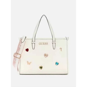Guess dámská kabelka Evelynton bílá s kamínky