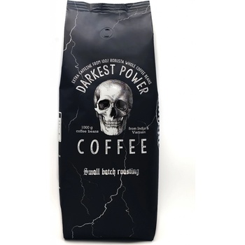 Guggenheimer káva Darkest Power Espresso 100% Robusta hodně kofeinu málo kyselin Silná crema 1 kg