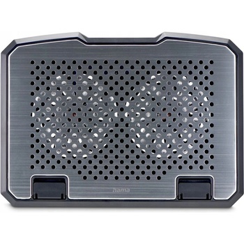 Hama chladicí stojan pro notebook Aluminium, naklápací, 2 ventilátory, modré podsvícení, tichý chod