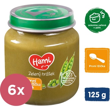 Hami Zelený hrášek 6 x 125 g