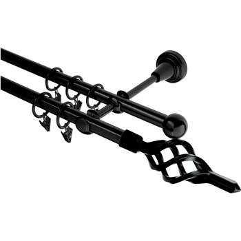 HEBR Garnýž Azur černá dvojitá 160 cm