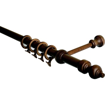 HEBR Garnýž dřevěná ořech 400 cm