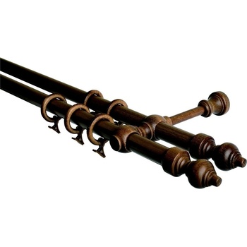 HEBR Garnýž dřevěná ořech dvojitá 180 cm