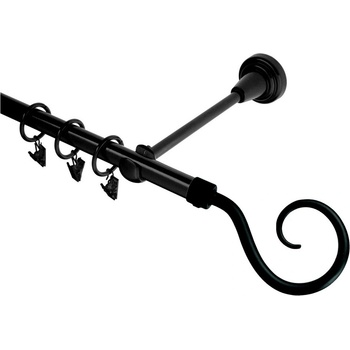 HEBR Garnýž Hák černá jednoduchá 100 cm