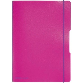 Herlitz sešit flex A4 2x čtverečkovaný + linkovaný PP růžový