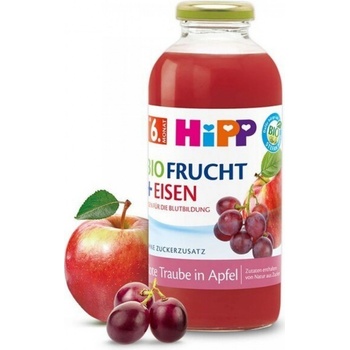 Hipp BIO Jablko a červené hrozny + železo 500 ml