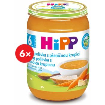 HiPP BIO Kuřecí polévka s pšeničnou krupicí 6 x 190 g
