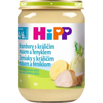 HiPP Brambory s králičím masem a fenyklem 190 g