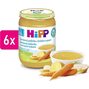 HiPP Zeleninová s krůtím masem 6 x 190 g