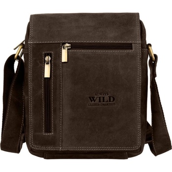 Hnědá pánská kožená taška přes rameno GT243