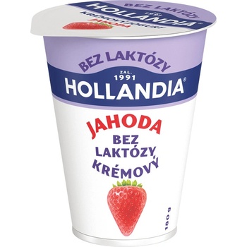Hollandia Bez laktózy Krémový jogurt jahoda 180 g