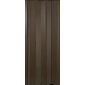 Hopa Plastové shrnovací dveře Matrix plné ořech tmavý 87 x 200 cm