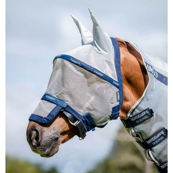 Horseware Maska proti hmyzu Rambo Plus s nosem silver navy