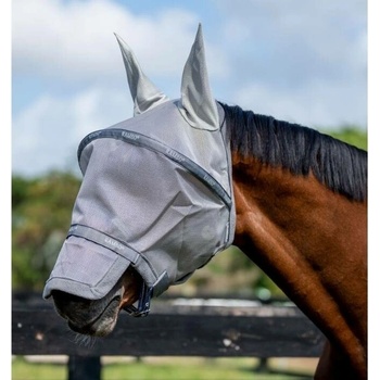 Horseware Maska proti hmyzu Rambo Plus s nosem silver titanium grey & silver