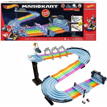 Hot Wheels Mario Kart Duhová závodní dráha se světly a zvuky GXX41