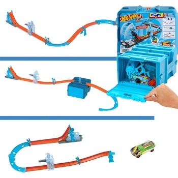 Hot Wheels Track Builder Dráha v boxíku blesky HMC03