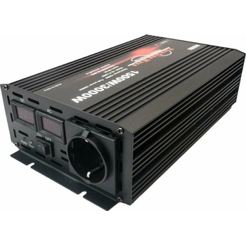 HOULI Power Inverter 12V/230V, 1500W/3000W, čistá sinusoida, 1 zásuvka HPZD0015U