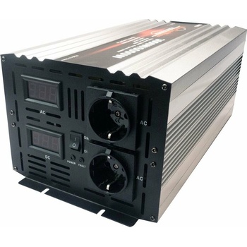 HOULI Power Inverter 12V/230V, 3000W/6000W, čistá sinusoida, 2 zásuvky HPZD0030U