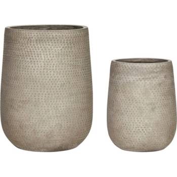 House Doctor Květináče ARDO 36/49cm SET 2ks krémové