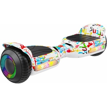Hoverboard Rebel LED RGB bílý