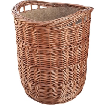HRADIL Proutěný koš kulatý s látkou 50 x 55 cm