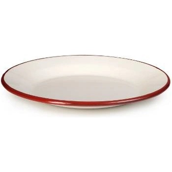 Ibili Smaltovaný talíř bílo červený 28 cm