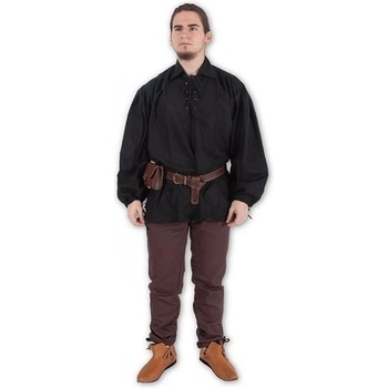 imago Bavlněná mušketýrská košile černá