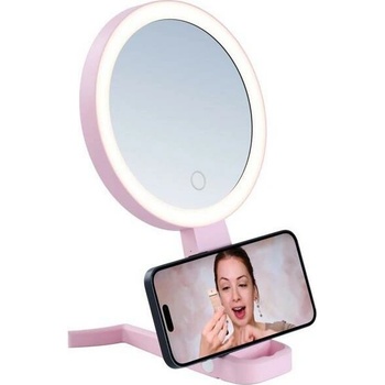 IMMAX SWEET Make up LED oboustranné 10x zvětšovací CCT růžové