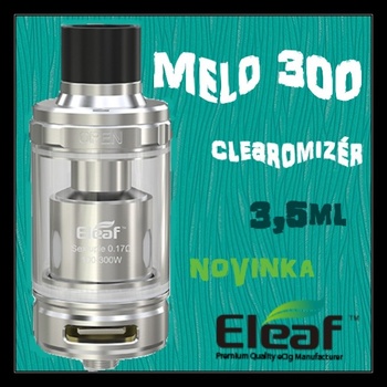 iSmoka Eleaf MELO 300 Clearomizér stříbrný 3,5ml