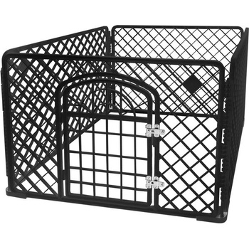 ISO 15743 Plastová ohrádka pro zvířata 90 x 90 x 60 cm černá
