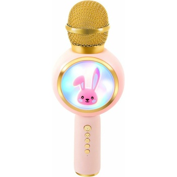 Izoxis 27048 Bezdrátový Karaoke Bluetooth mikrofon králiček 800mAh růžový