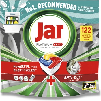 Jar Platinum Plus Lemon kapsle do myčky 122 ks